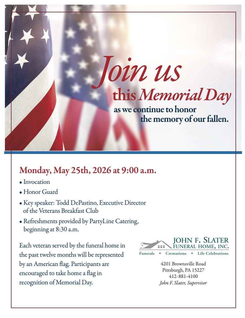 Slater Memorial Day May 25