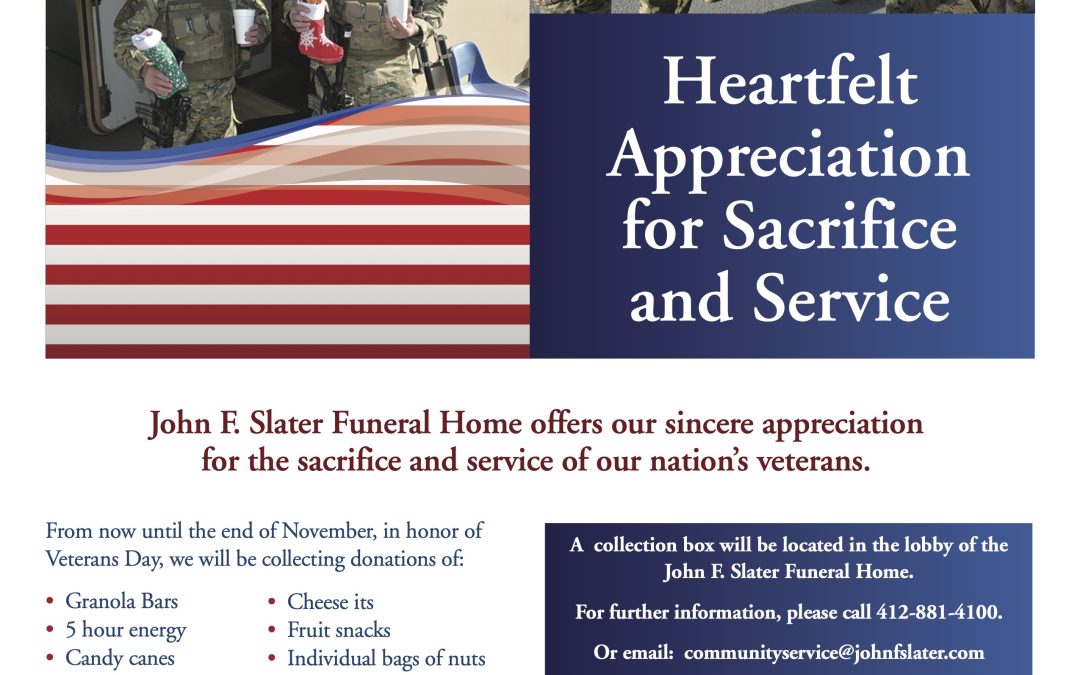 Donation Collection in Honor of Veterans Day